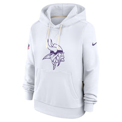 Minnesota Vikings Women's Alternate Logo Sideline Standard Issue Dri-FIT Hoodie - White - Nike