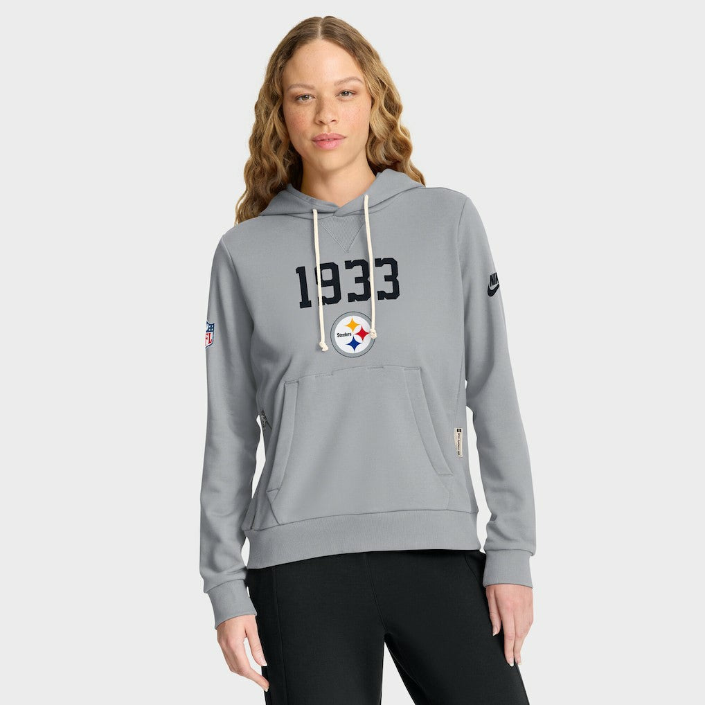 Pittsburgh Steelers Women's 1933 Sideline Standard Issue Dri-FIT Hoodie - Gray - Nike