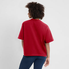 San Francisco 49ers Women's Essential Script Relaxed Boxy T-Shirt - Scarlet - Nike