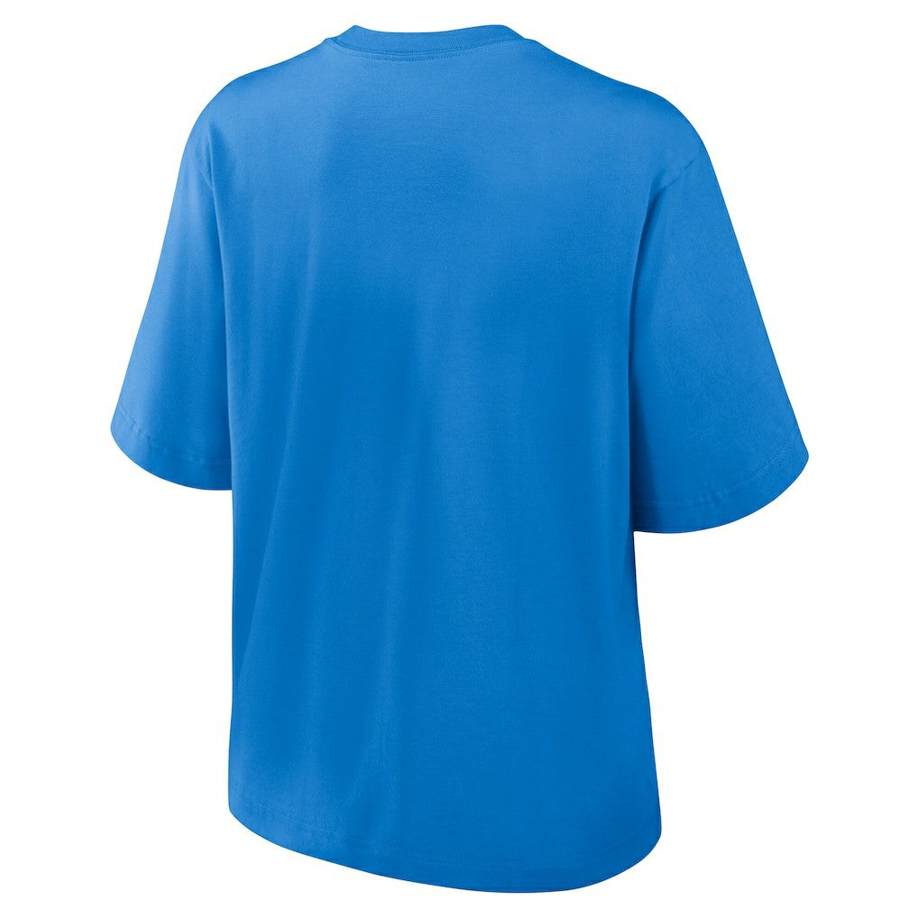 Los Angeles Chargers Women's Essential Script Relaxed Boxy T-Shirt - Powder Blue - Nike
