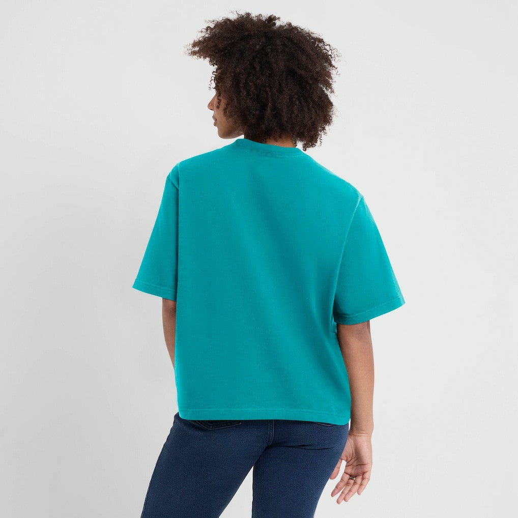 Miami Dolphins Women's Essential Script Relaxed Boxy T-Shirt - Aqua - Nike