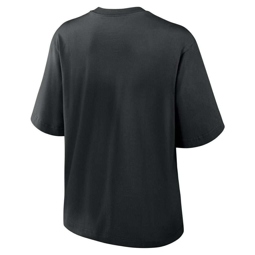 Atlanta Falcons Women's Essential Script Relaxed Boxy T-Shirt - Black - Nike