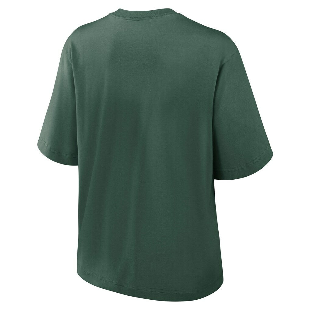 Green Bay Packers Women's Essential Script Relaxed Boxy T-Shirt - Green - Nike