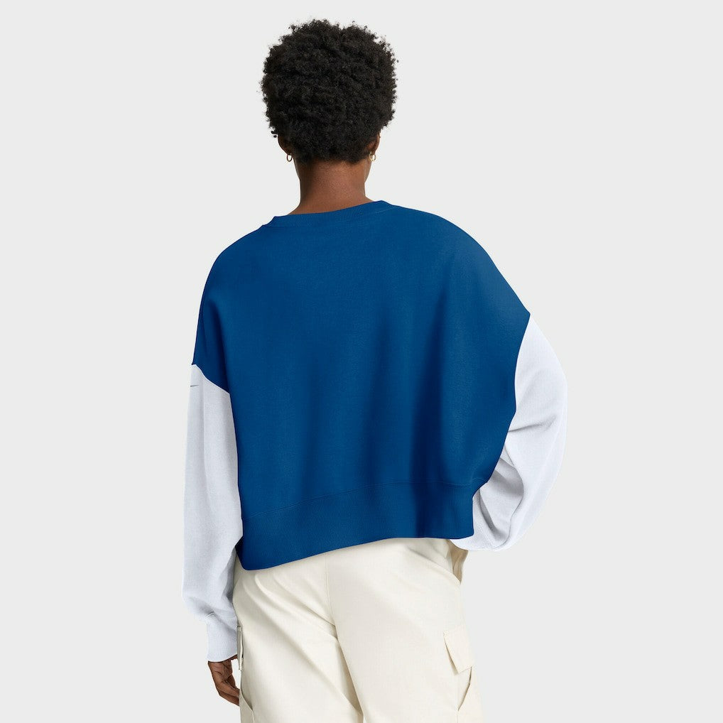 Indianapolis Colts Women's Oversized Color-Block Pullover Sweatshirt - Royal - Nike