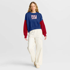 New York Giants Women's Oversized Color-Block Pullover Sweatshirt - Royal - Nike