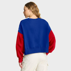 Buffalo Bills Women's Oversized Color-Block Pullover Sweatshirt - Royal - Nike