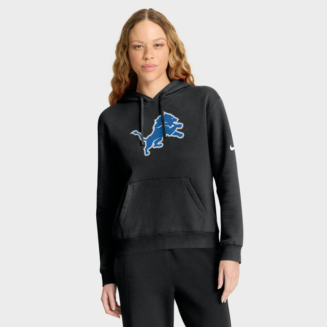 Detroit Lions Women's Club Fleece Hoodie - Black - Nike