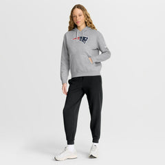 New England Patriots Women's Club Fleece Hoodie - Heather Gray - Nike