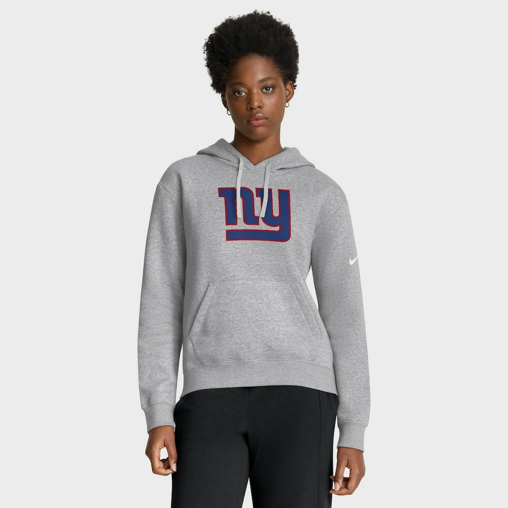 New York Giants Women's Club Fleece Hoodie - Heather Gray - Nike