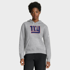 New York Giants Women's Club Fleece Hoodie - Heather Gray - Nike