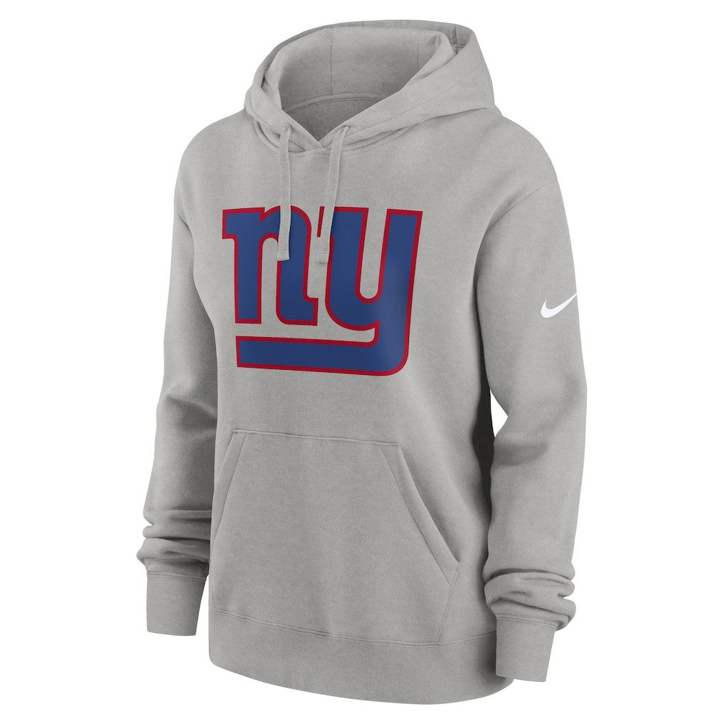New York Giants Women's Club Fleece Hoodie - Heather Gray - Nike