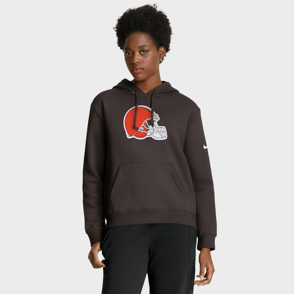 Cleveland Browns Women's Club Fleece Hoodie - Brown - Nike