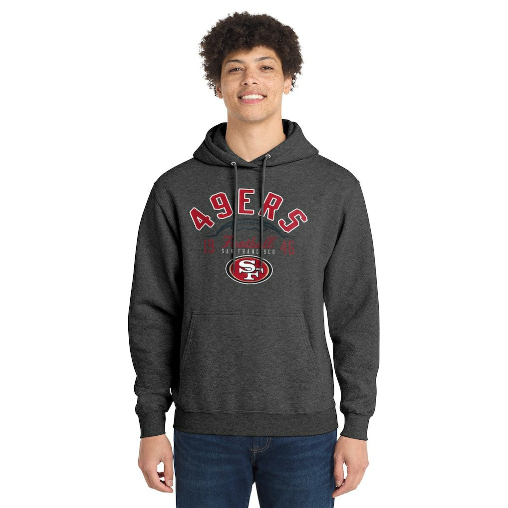 San Francisco 49ers Starter Pullover Hoodie - Heather Charcoal - NFL