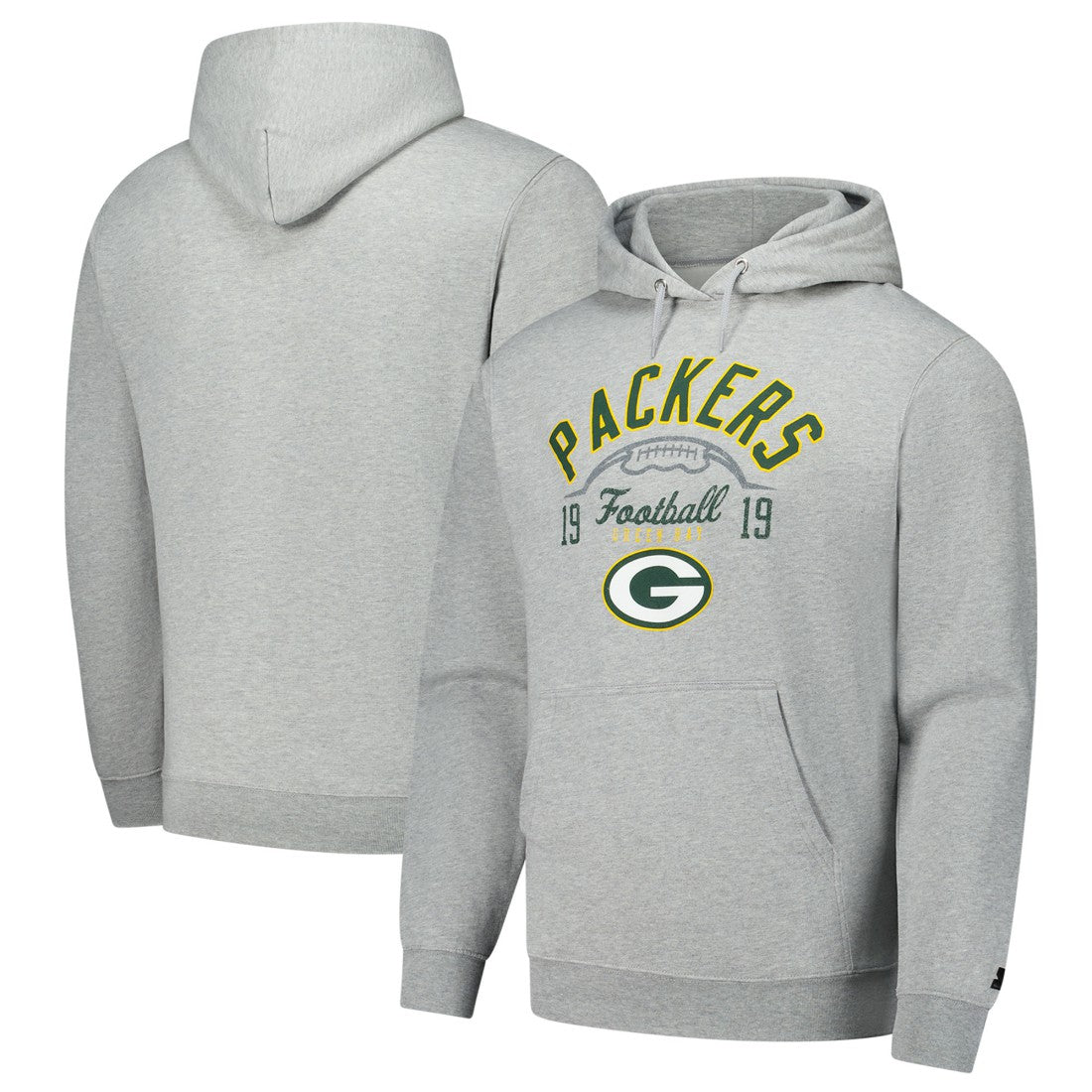 Green Bay Packers Starter Pullover Hoodie - Heather Gray - NFL