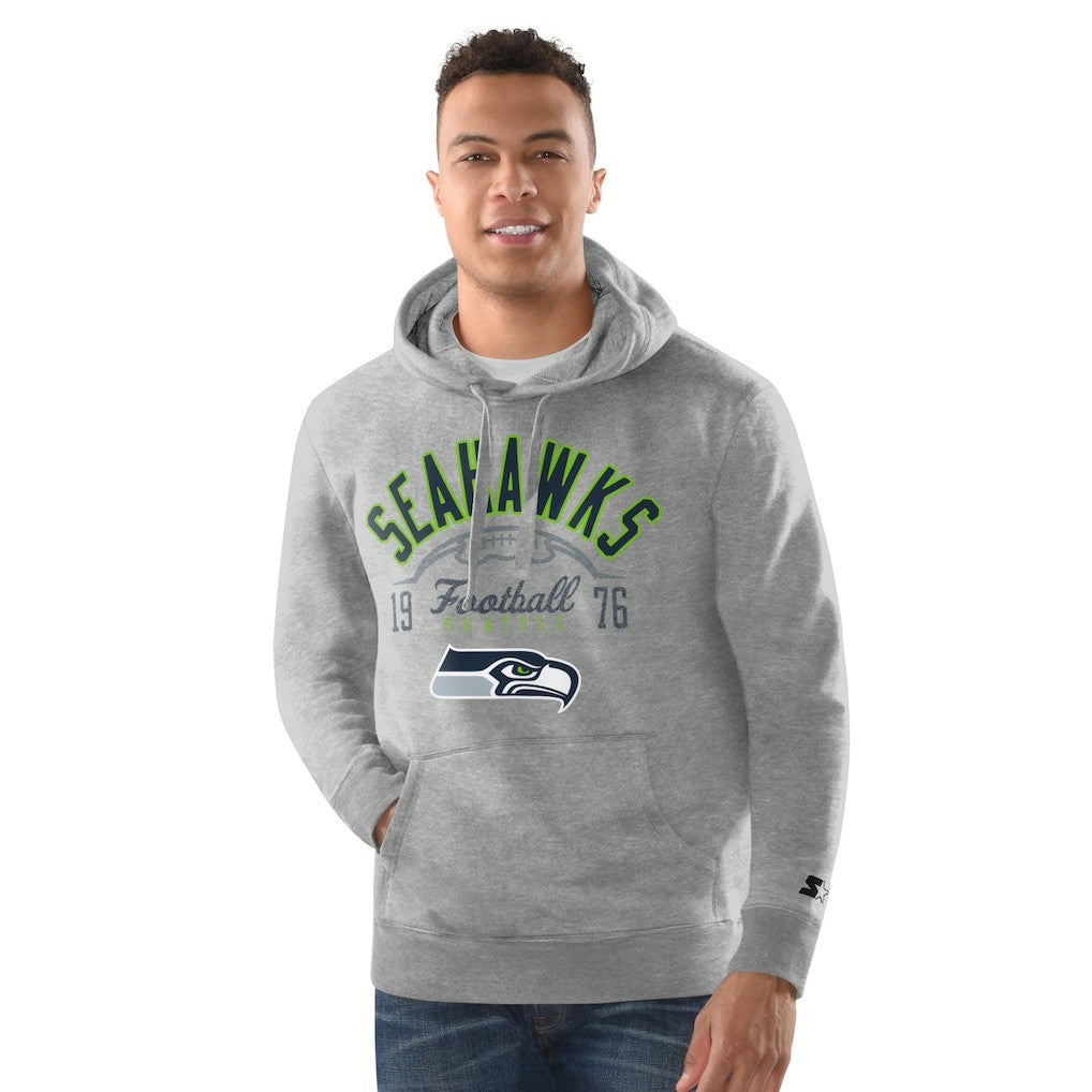 Seattle Seahawks Starter Pullover Hoodie - Heather Gray - NFL