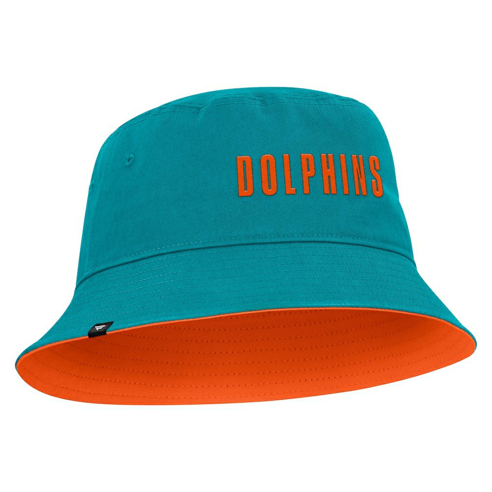 Miami Dolphins Strong Side Bucket Hat - Aqua - Fanatics