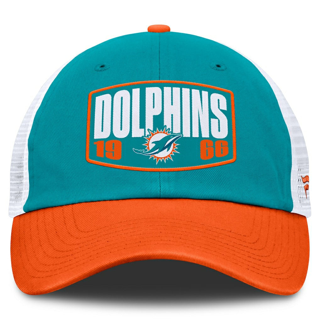 Miami Dolphins Franchise Trucker Adjustable Hat - Aqua/Orange - Fanatics