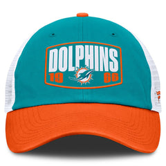 Miami Dolphins Franchise Trucker Adjustable Hat - Aqua/Orange - Fanatics