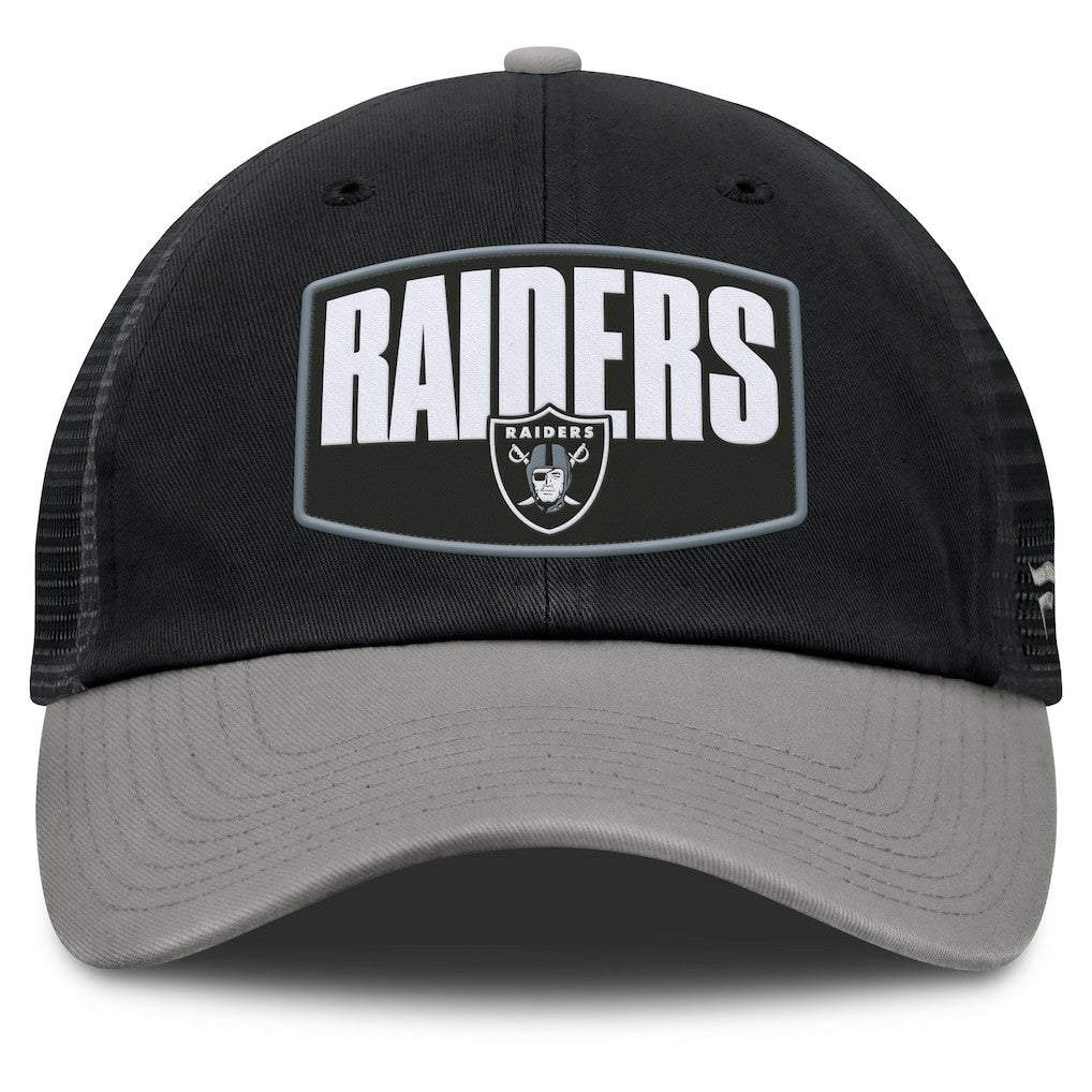 Las Vegas Raiders Franchise Trucker Adjustable Hat - Black/Gray - Fanatics