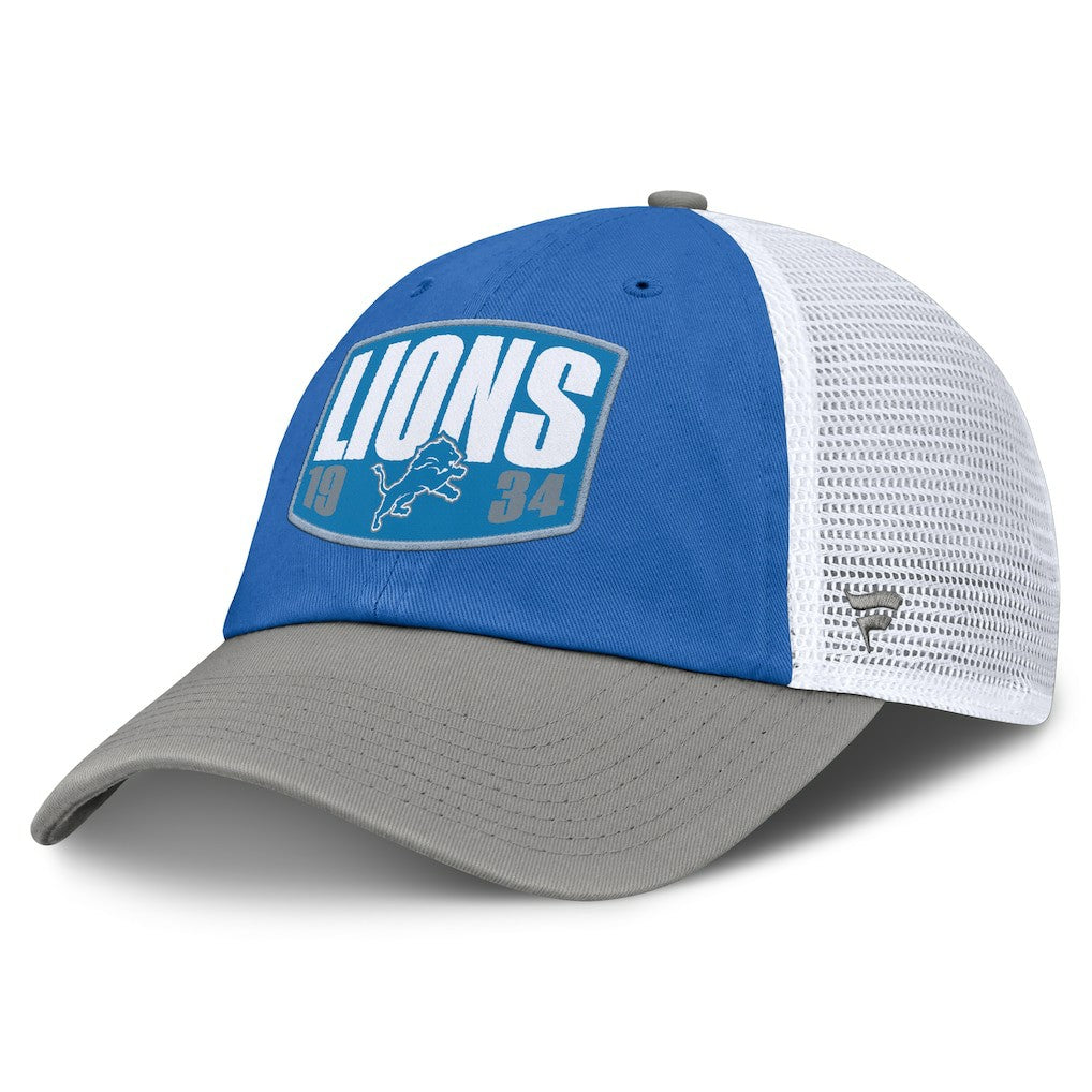 Detroit Lions Franchise Trucker Adjustable Hat - Blue/Gray - Fanatics