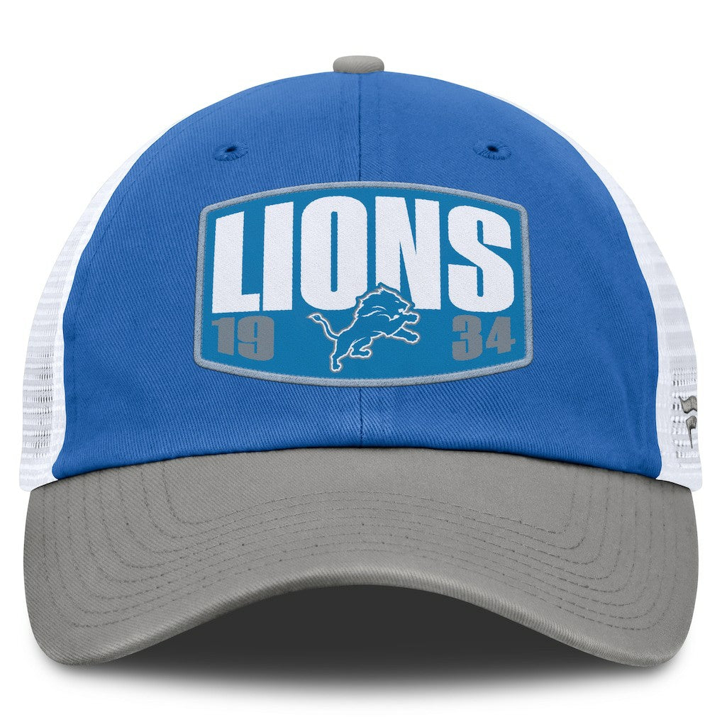 Detroit Lions Franchise Trucker Adjustable Hat - Blue/Gray - Fanatics