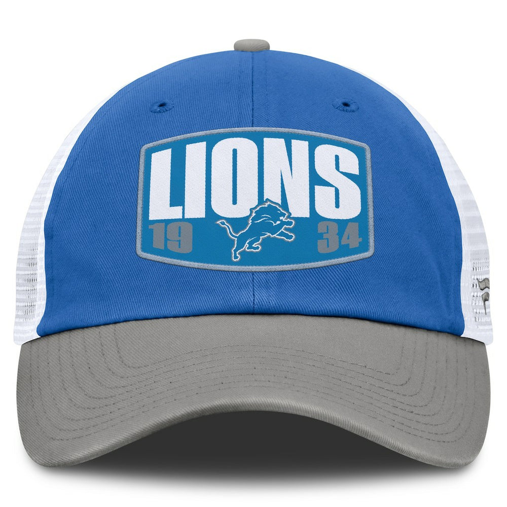 Detroit Lions Franchise Trucker Adjustable Hat - Blue/Gray - Fanatics