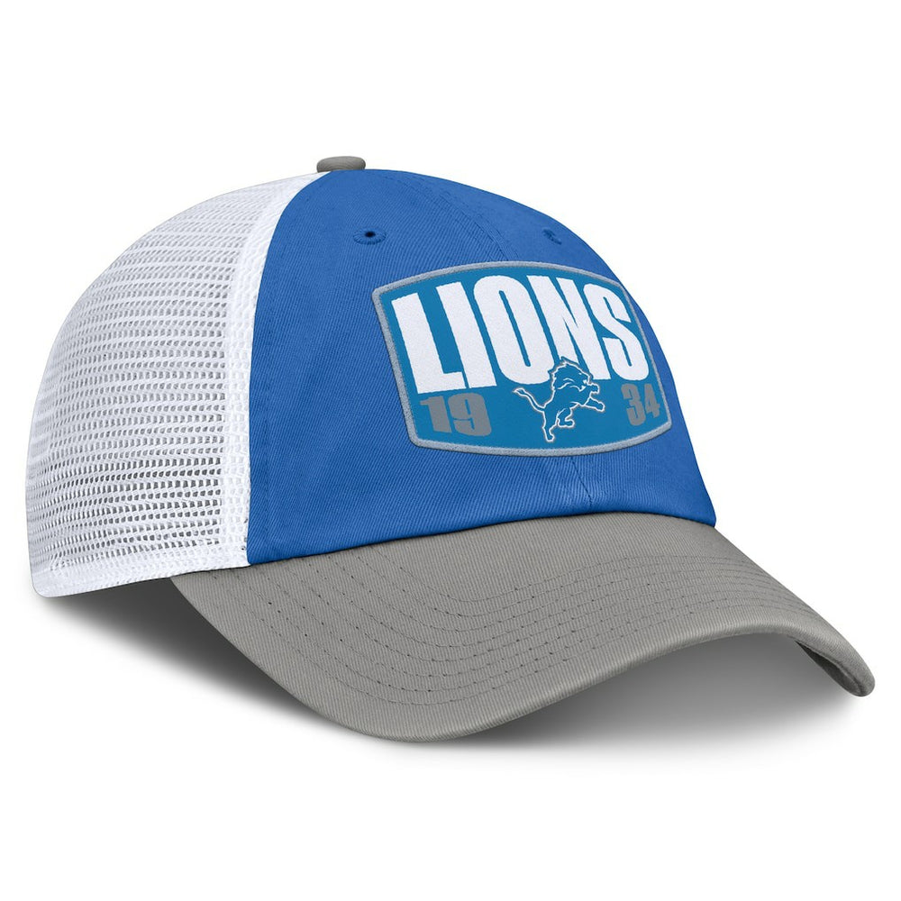 Detroit Lions Franchise Trucker Adjustable Hat - Blue/Gray - Fanatics