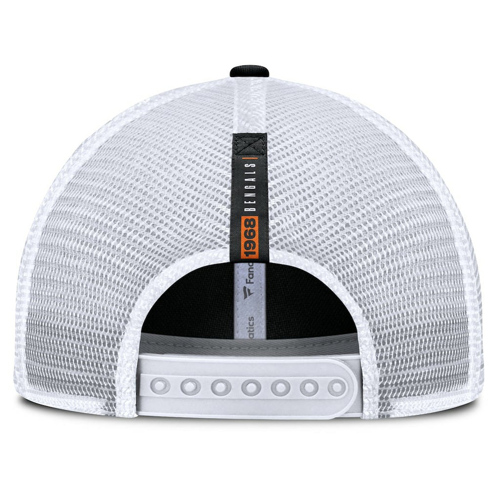 Cincinnati Bengals Reverse Trucker Adjustable Hat - Black/White - Fanatics