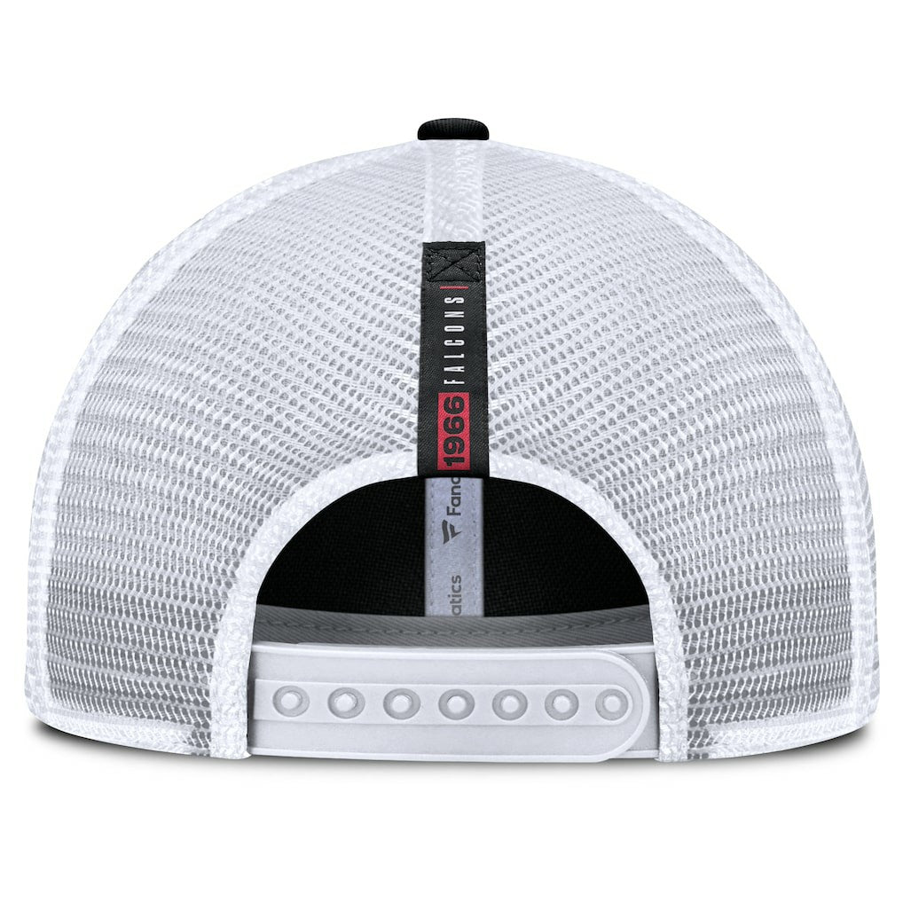 Atlanta Falcons Reverse Trucker Adjustable Hat - Black/White - Fanatics