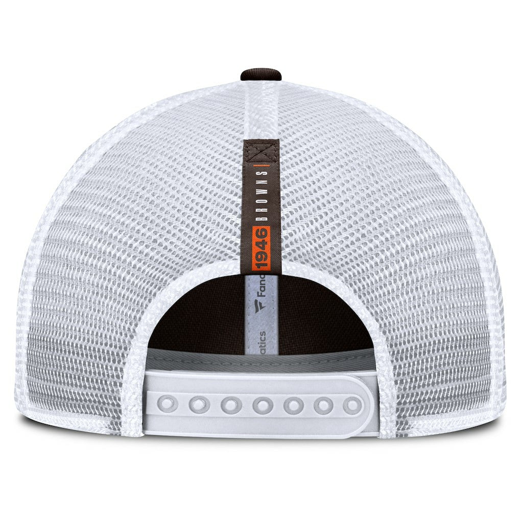 Cleveland Browns Reverse Trucker Adjustable Hat - Brown/White - Fanatics