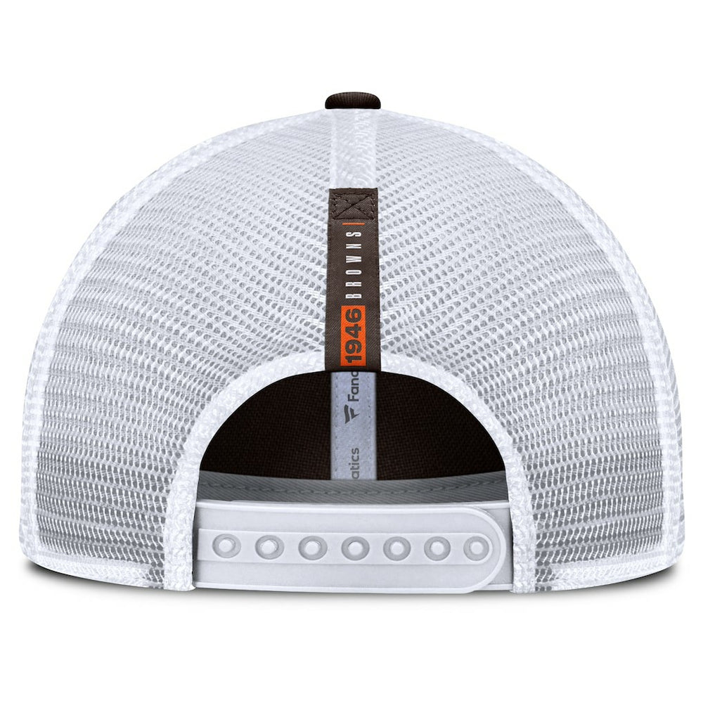 Cleveland Browns Reverse Trucker Adjustable Hat - Brown/White - Fanatics