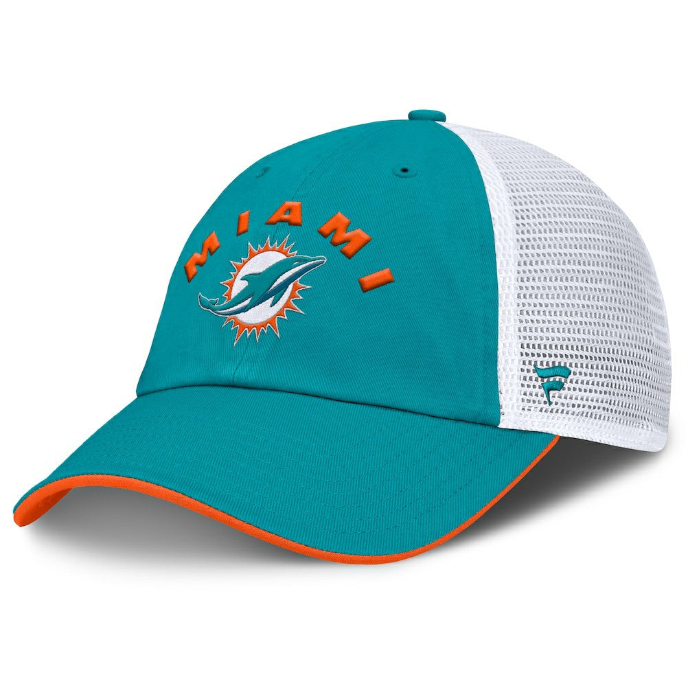 Miami Dolphins Reverse Trucker Adjustable Hat - Aqua/White - Fanatics