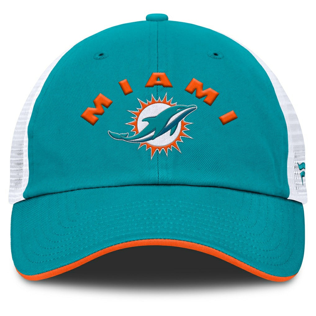 Miami Dolphins Reverse Trucker Adjustable Hat - Aqua/White - Fanatics