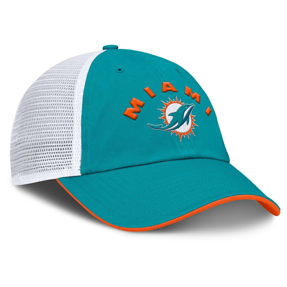 Miami Dolphins Reverse Trucker Adjustable Hat - Aqua/White - Fanatics