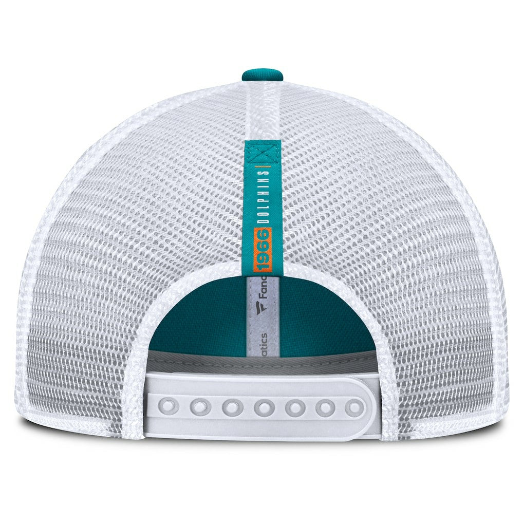 Miami Dolphins Reverse Trucker Adjustable Hat - Aqua/White - Fanatics