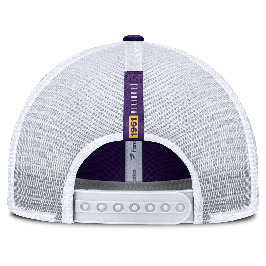 Minnesota Vikings Reverse Trucker Adjustable Hat - Purple/White - Fanatics