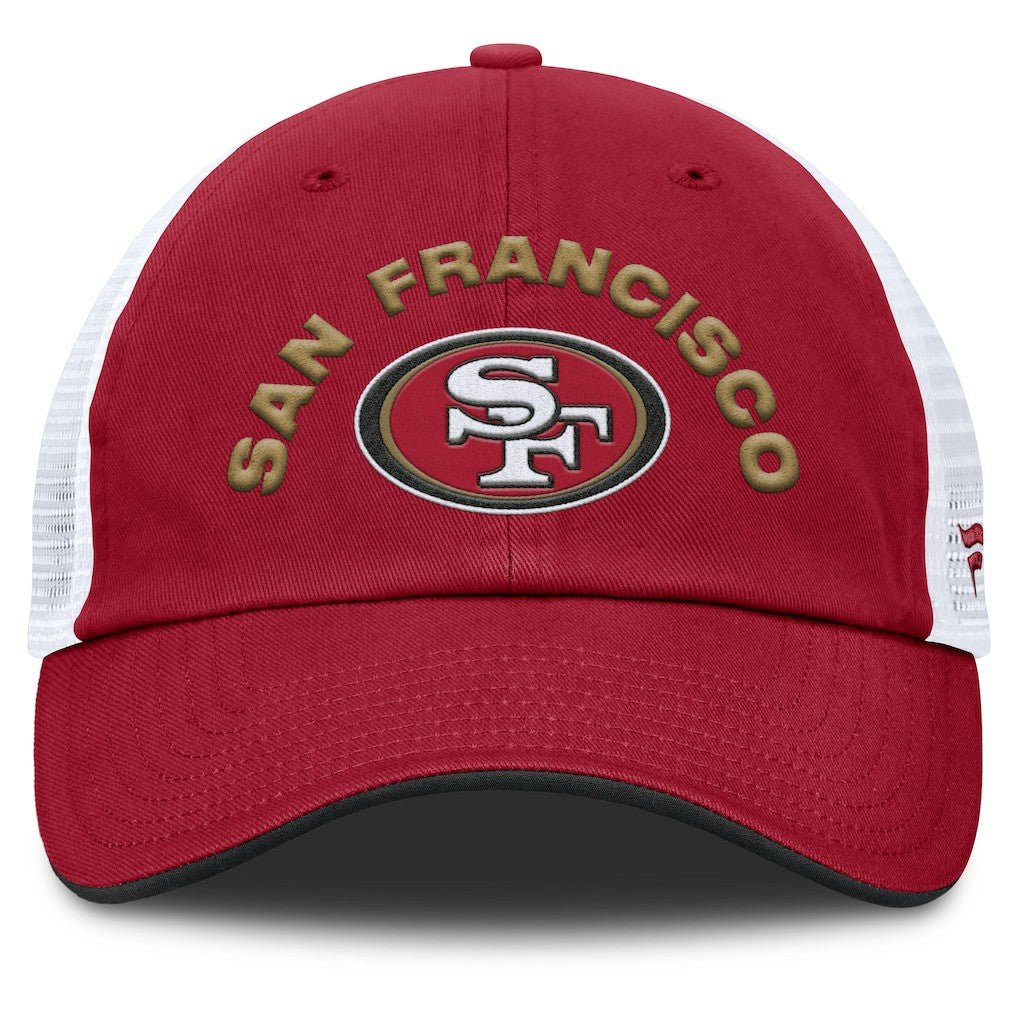 San Francisco 49ers Reverse Trucker Adjustable Hat - Scarlet/White - Fanatics