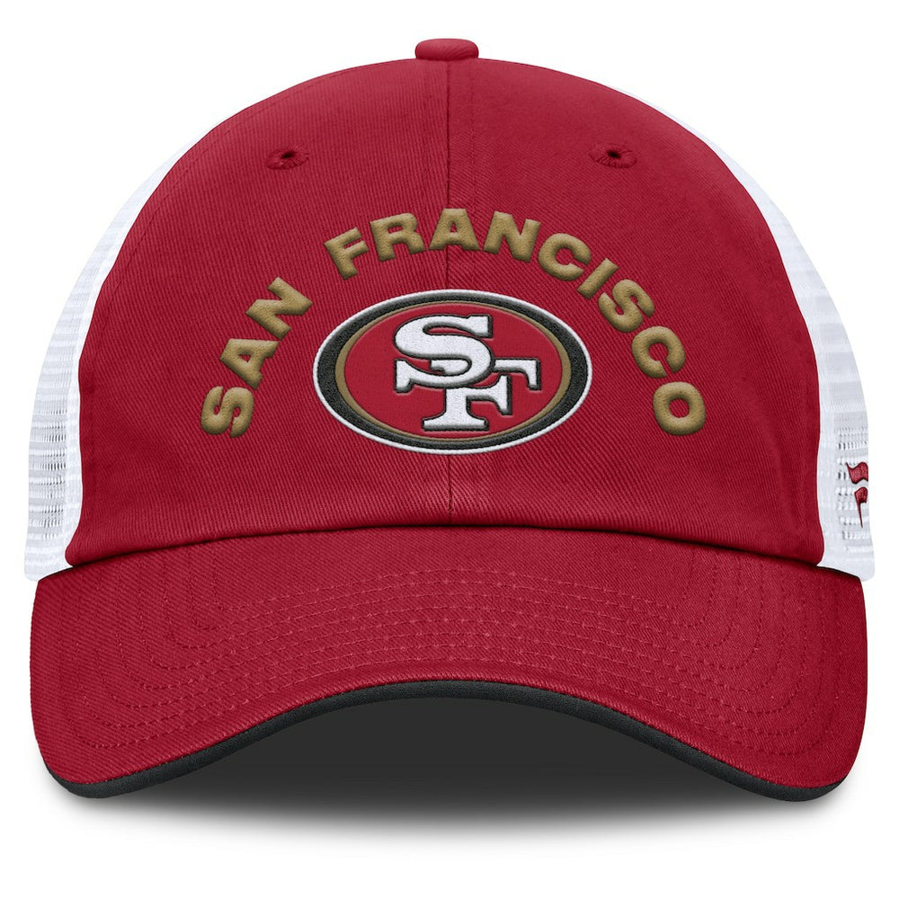 San Francisco 49ers Reverse Trucker Adjustable Hat - Scarlet/White - Fanatics