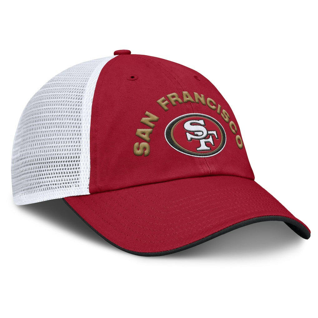 San Francisco 49ers Reverse Trucker Adjustable Hat - Scarlet/White - Fanatics