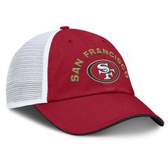 San Francisco 49ers Reverse Trucker Adjustable Hat - Scarlet/White - Fanatics