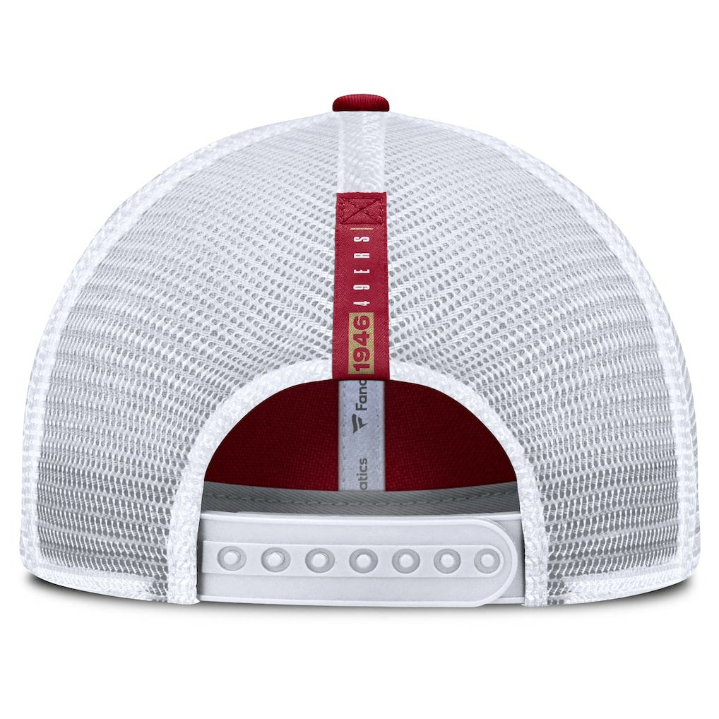 San Francisco 49ers Reverse Trucker Adjustable Hat - Scarlet/White - Fanatics