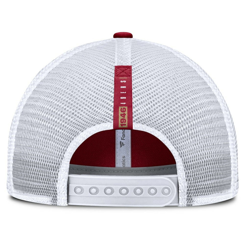 San Francisco 49ers Reverse Trucker Adjustable Hat - Scarlet/White - Fanatics