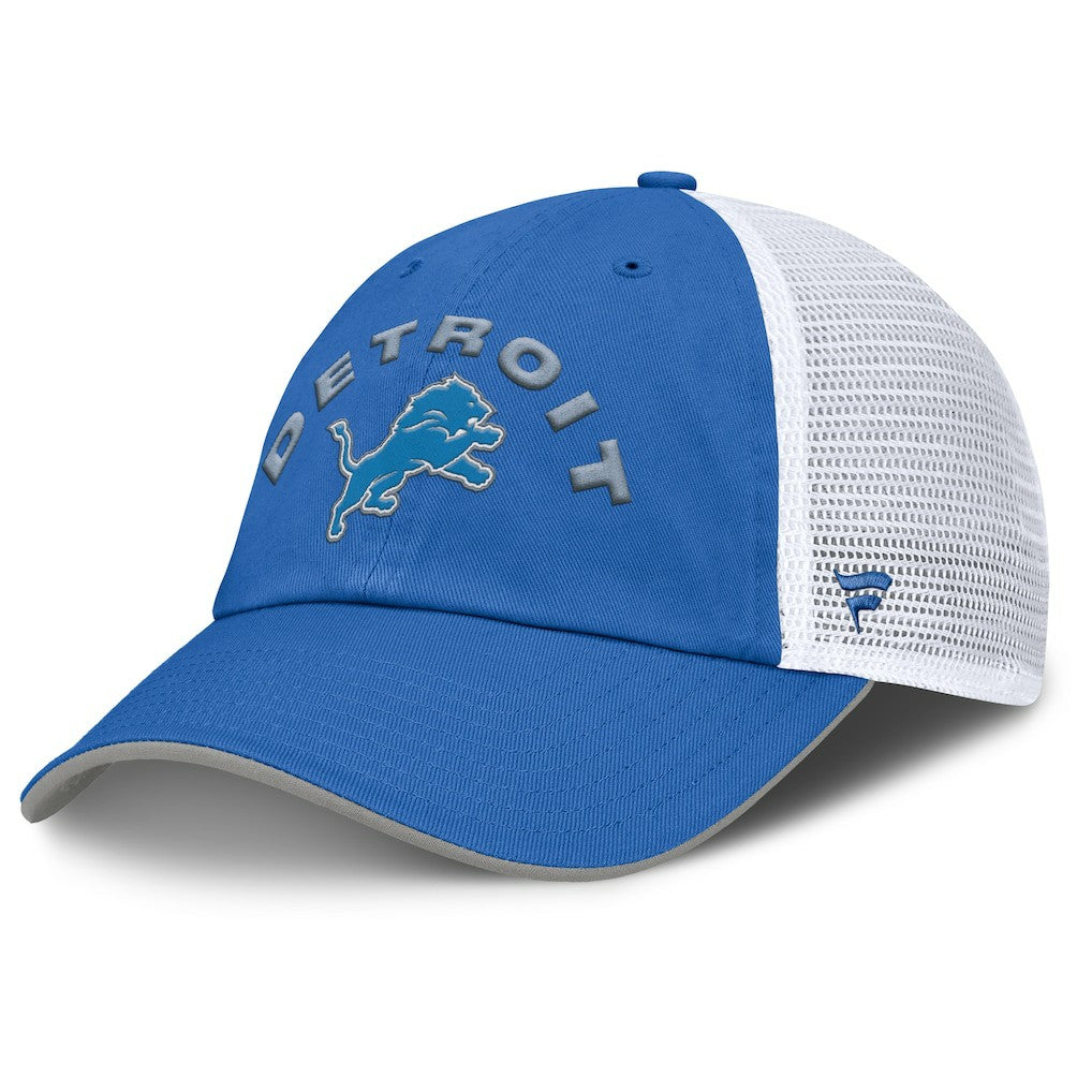 Detroit Lions Reverse Trucker Adjustable Hat - Blue/White - Fanatics