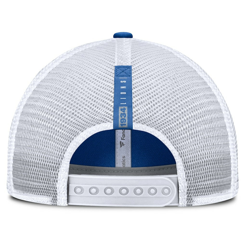 Detroit Lions Reverse Trucker Adjustable Hat - Blue/White - Fanatics