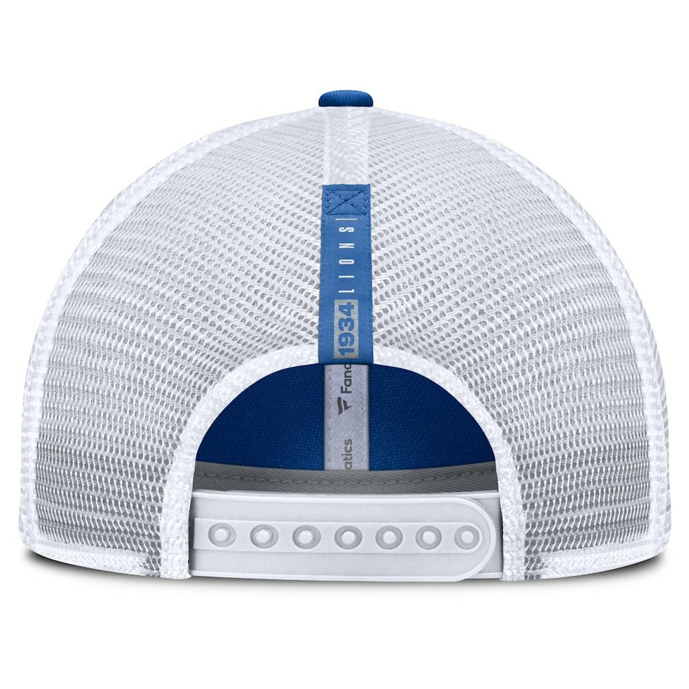 Detroit Lions Reverse Trucker Adjustable Hat - Blue/White - Fanatics