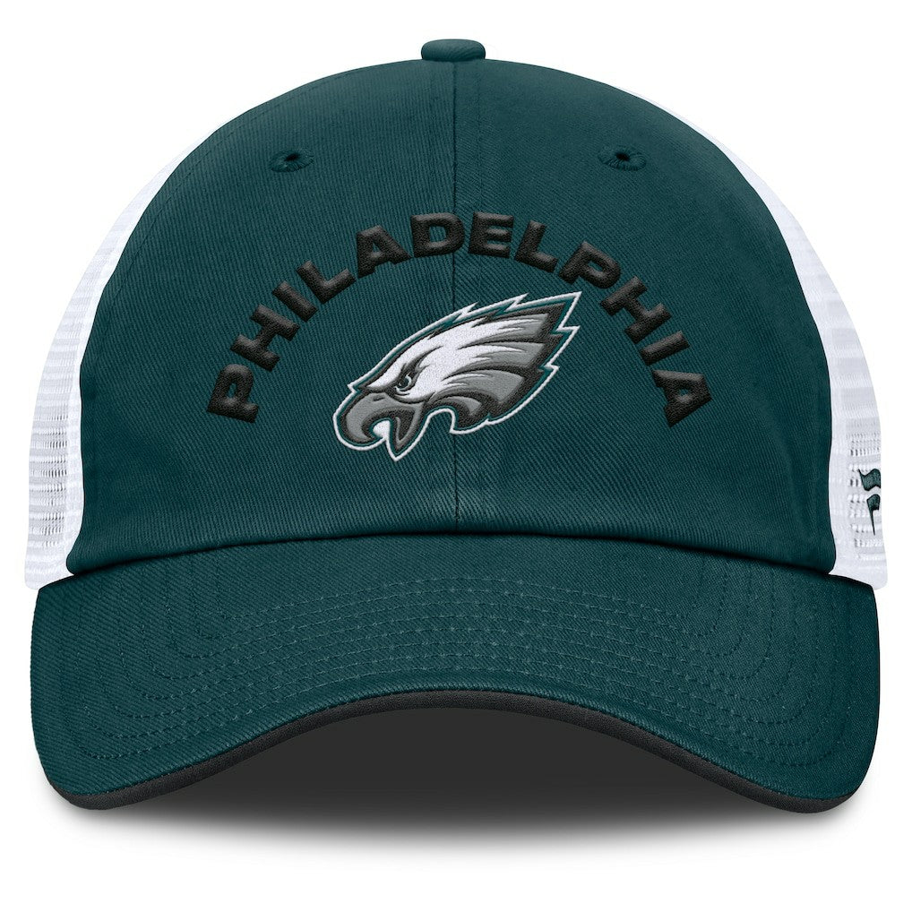 Philadelphia Eagles Reverse Trucker Adjustable Hat - Midnight Green/White - Fanatics