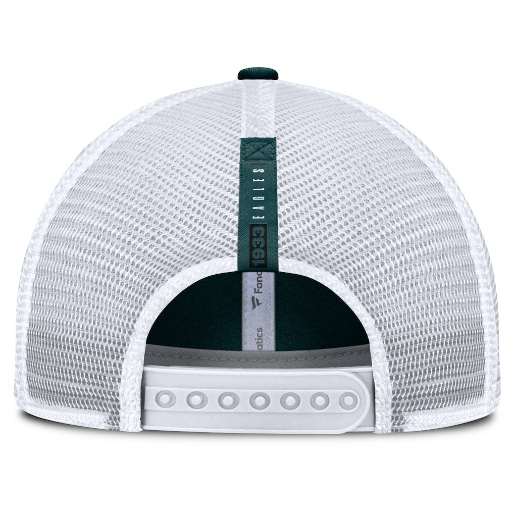Philadelphia Eagles Reverse Trucker Adjustable Hat - Midnight Green/White - Fanatics