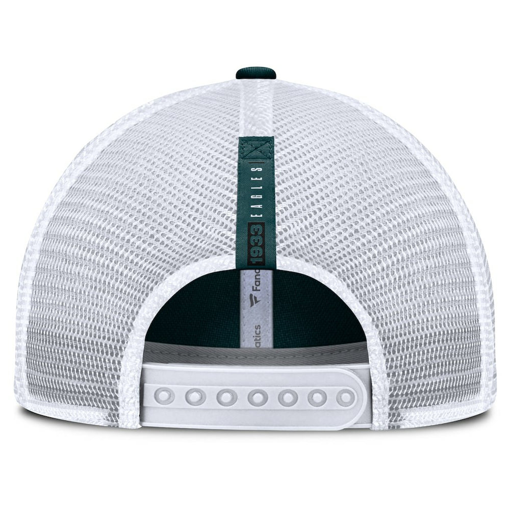 Philadelphia Eagles Reverse Trucker Adjustable Hat - Midnight Green/White - Fanatics