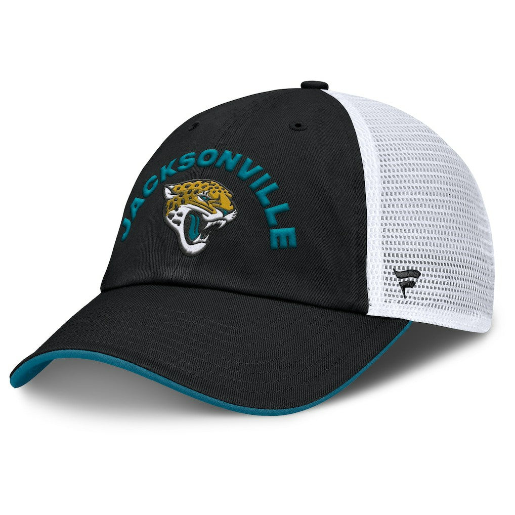 Jacksonville Jaguars Reverse Trucker Adjustable Hat - Black/White - Fanatics