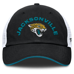 Jacksonville Jaguars Reverse Trucker Adjustable Hat - Black/White - Fanatics